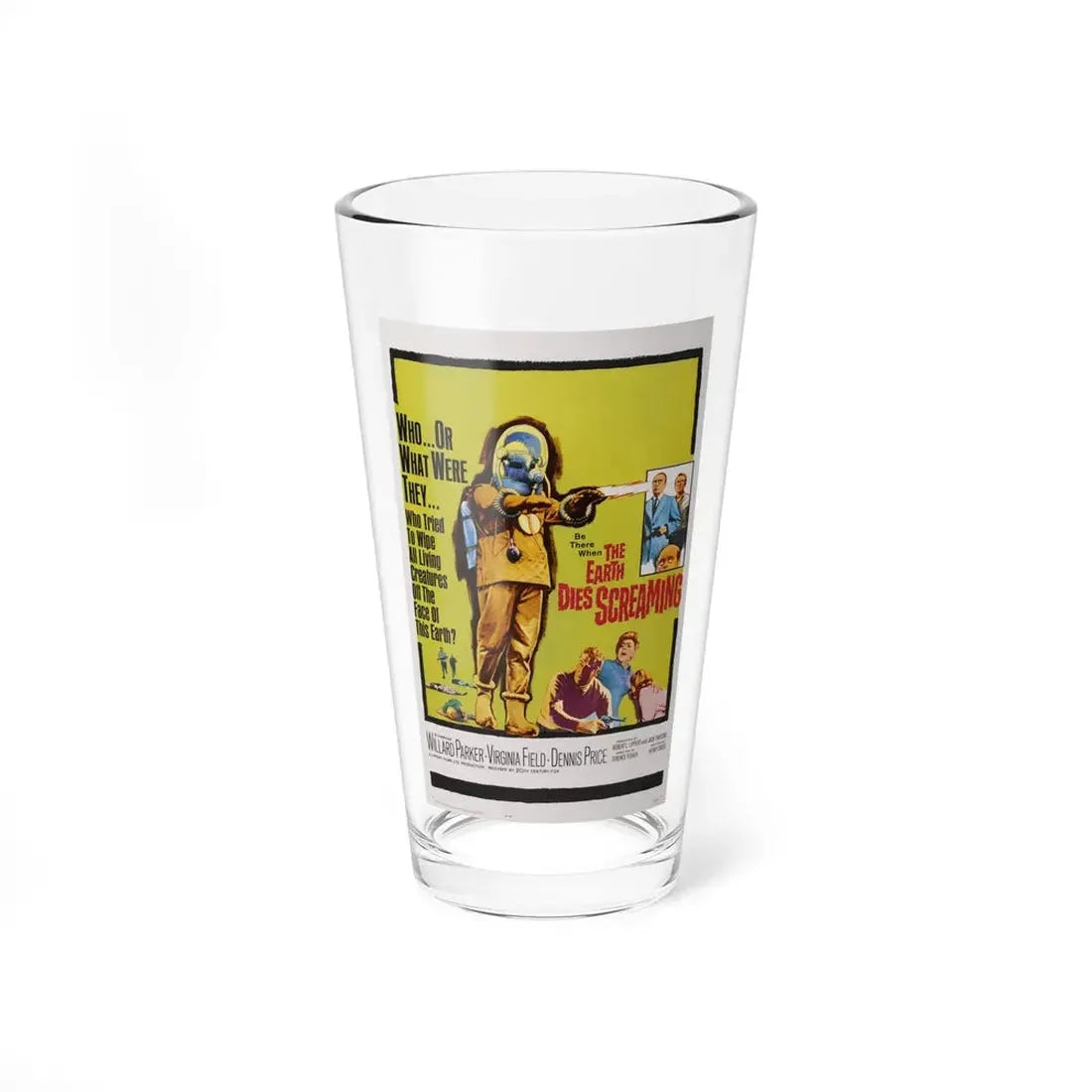 THE EARTH DIES SCREAMING 1964 Movie Poster - Pint Glass 16oz 16oz - Go Mug Yourself
