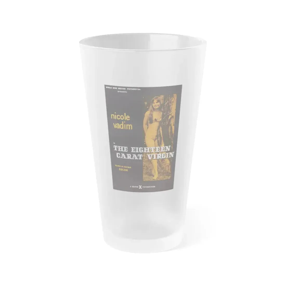 THE EIGHTEEN CARAT VIRGIN 1971 Movie Poster - Frosted Pint Glass 16oz 16oz Frosted - Go Mug Yourself