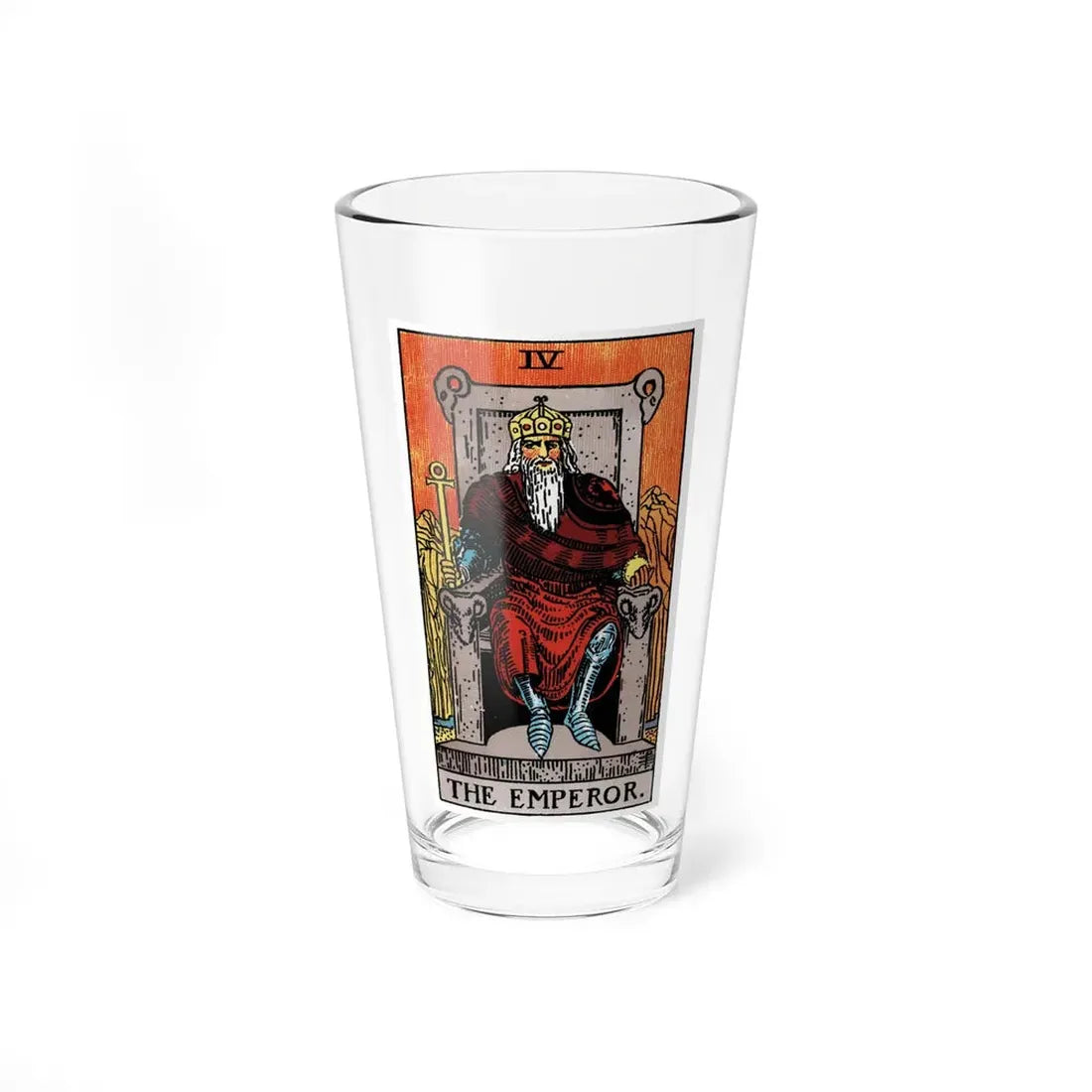 The Emperor (Tarot Card) Pint Glass 16oz 16oz - Go Mug Yourself