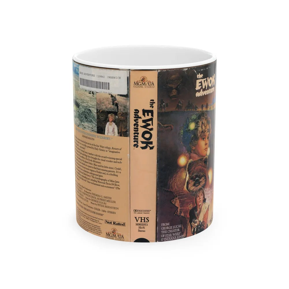 THE EWOK ADVENTURE (VHS COVER) - White Coffee Mug-11oz-Go Mug Yourself