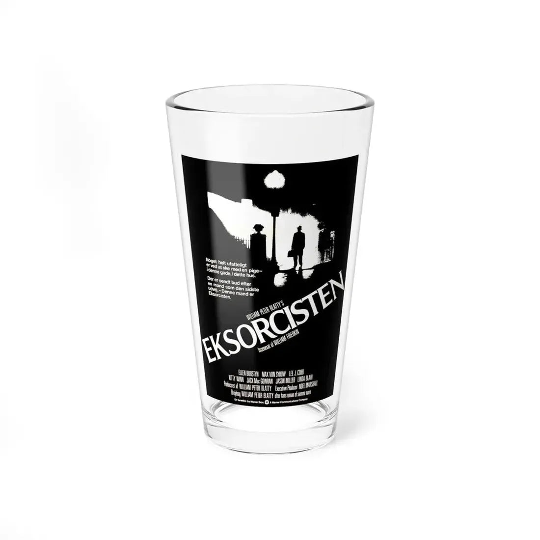 THE EXORCIST (DANISH) 1973 Movie Poster - Pint Glass 16oz 16oz - Go Mug Yourself