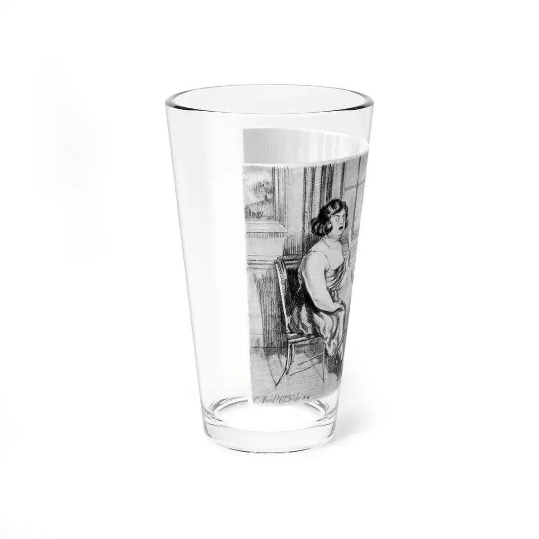 The Fattest Girl in the Movies, Screenland, April 1923 (Magazine Illustration) Pint Glass 16oz - Go Mug Yourself