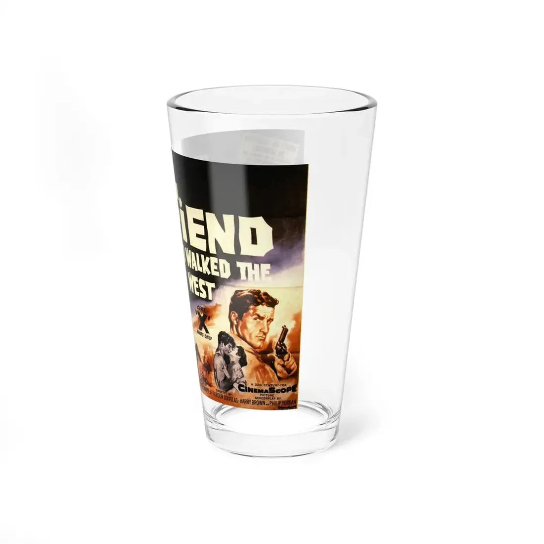 THE FIEND WHO WALKED THE WEST 1958 Movie Poster - Pint Glass 16oz - Go Mug Yourself