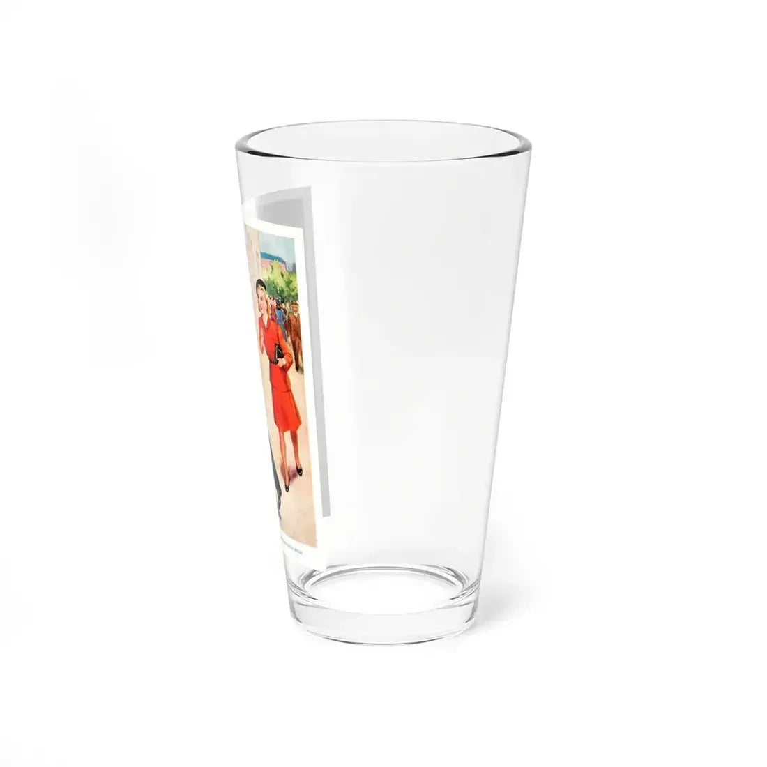 the film director passed inside before joan could speak (Magazine Illustration) Pint Glass 16oz - Go Mug Yourself