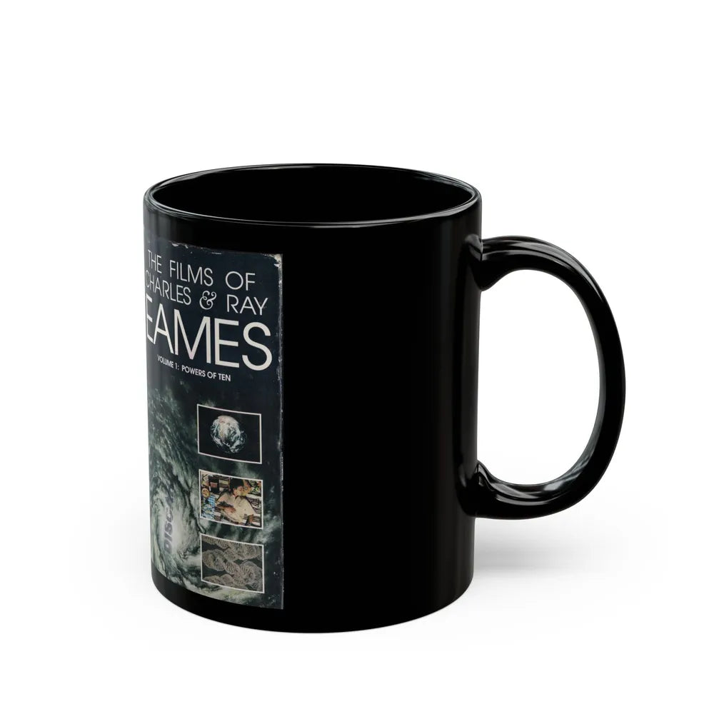 THE FILMS OF CHARLES AND RAY EAMES VOLUME 1 POWERS OF TEN (VHS COVER) - Black Coffee Mug-Go Mug Yourself