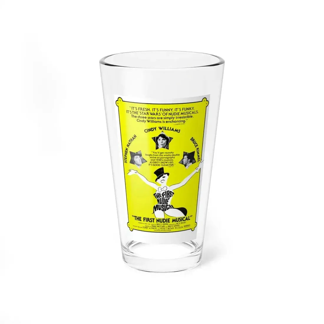 THE FIRST NUDIE MUSICAL 1976 Movie Poster - Pint Glass 16oz 16oz - Go Mug Yourself