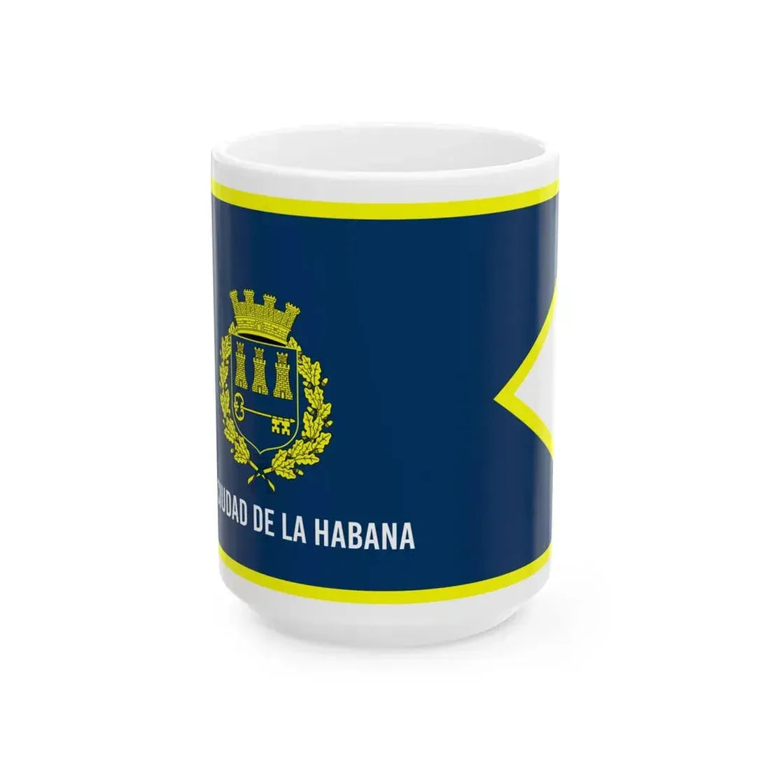 The flag of the city of Havana 1976-2010 (Cuba) White Coffee Mug 15oz - Go Mug Yourself