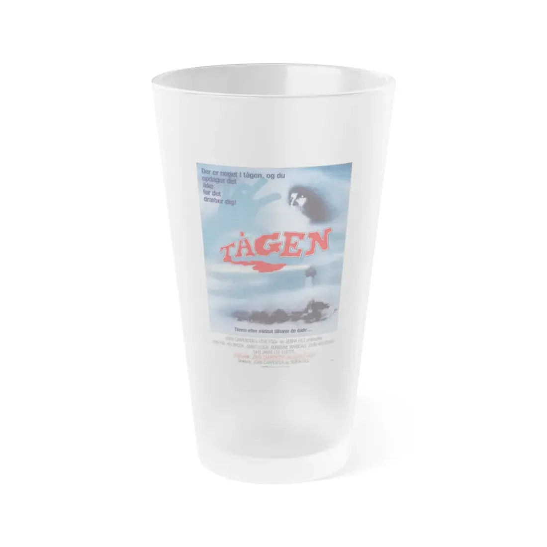 THE FOG (DANISH) 1980 Movie Poster - Frosted Pint Glass 16oz 16oz Frosted - Go Mug Yourself