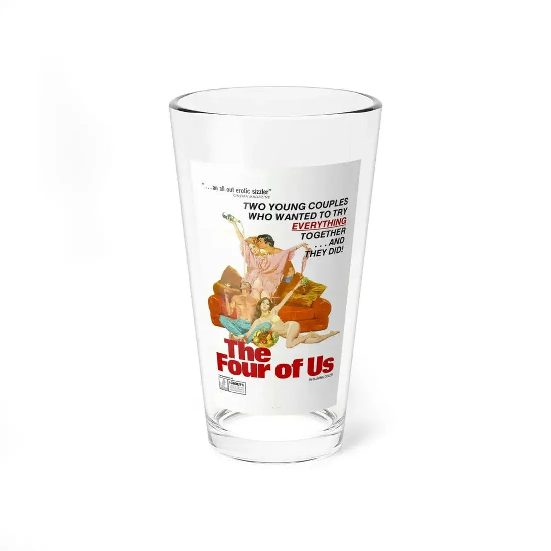THE FOUR OF US 1972 Movie Poster - Pint Glass 16oz 16oz - Go Mug Yourself
