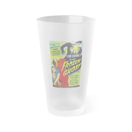 THE FROZEN GHOST 1945 Movie Poster - Frosted Pint Glass 16oz Default Title - Go Mug Yourself