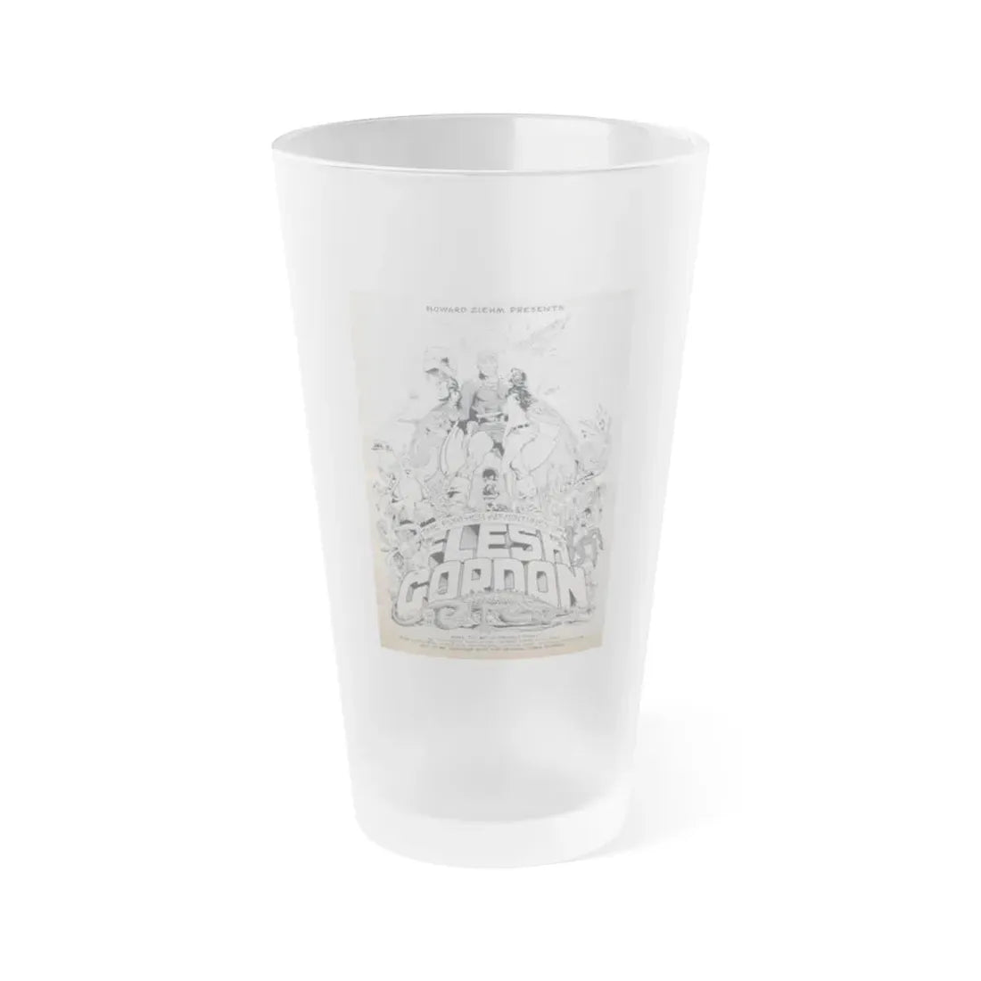 THE FURTHER ADVENTURES OF FLESH GORDON (NEVER PRODUCED) Movie Poster - Frosted Pint Glass 16oz 16oz Frosted - Go Mug Yourself