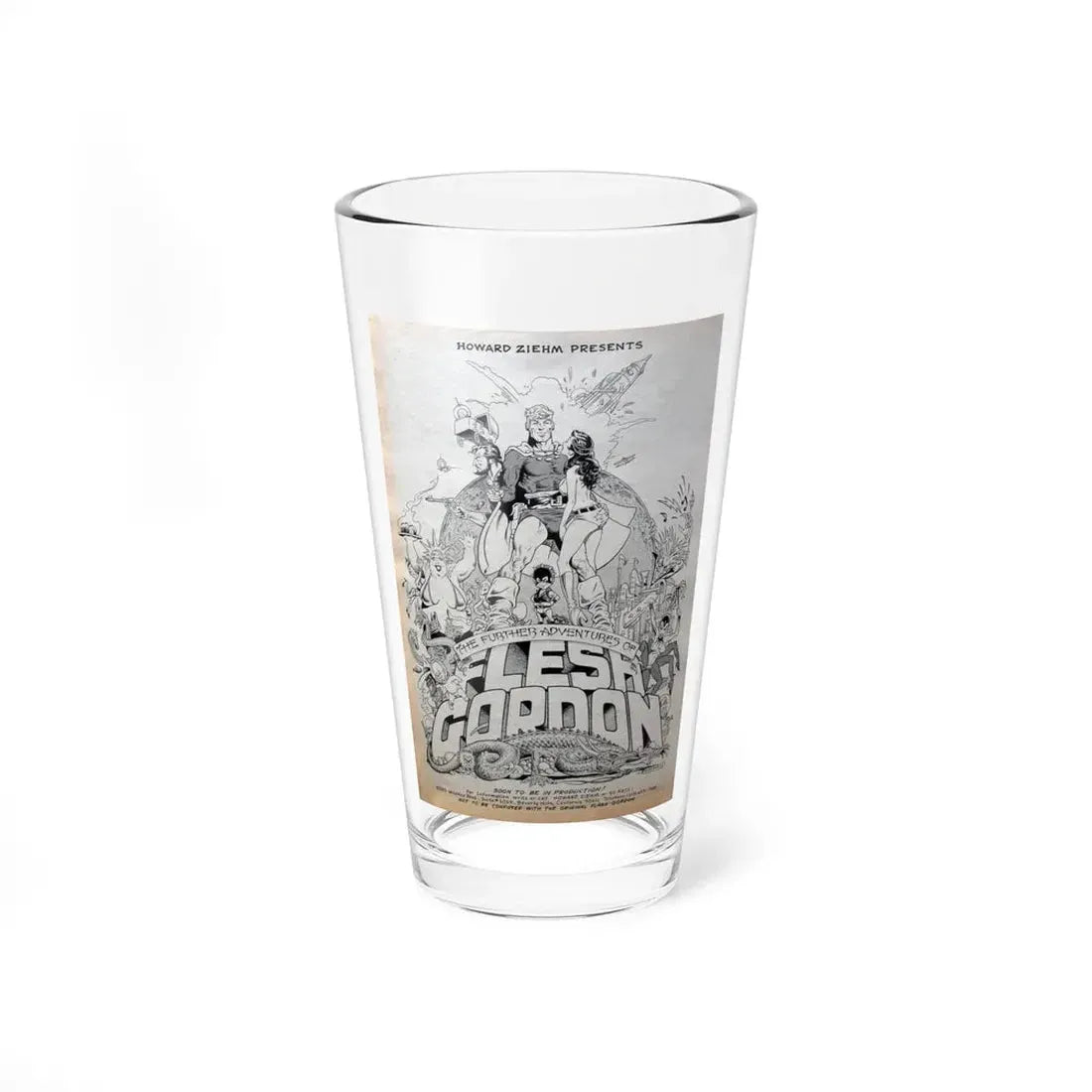 THE FURTHER ADVENTURES OF FLESH GORDON (NEVER PRODUCED) Movie Poster - Pint Glass 16oz 16oz - Go Mug Yourself