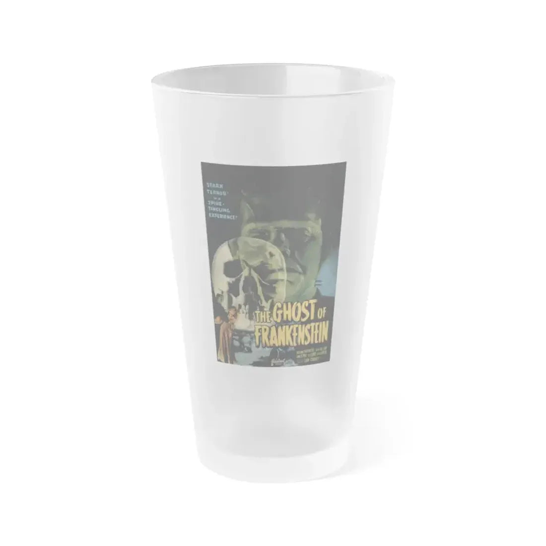 THE GHOST OF FRANKENSTEIN 1942 Movie Poster - Frosted Pint Glass 16oz 16oz Frosted - Go Mug Yourself