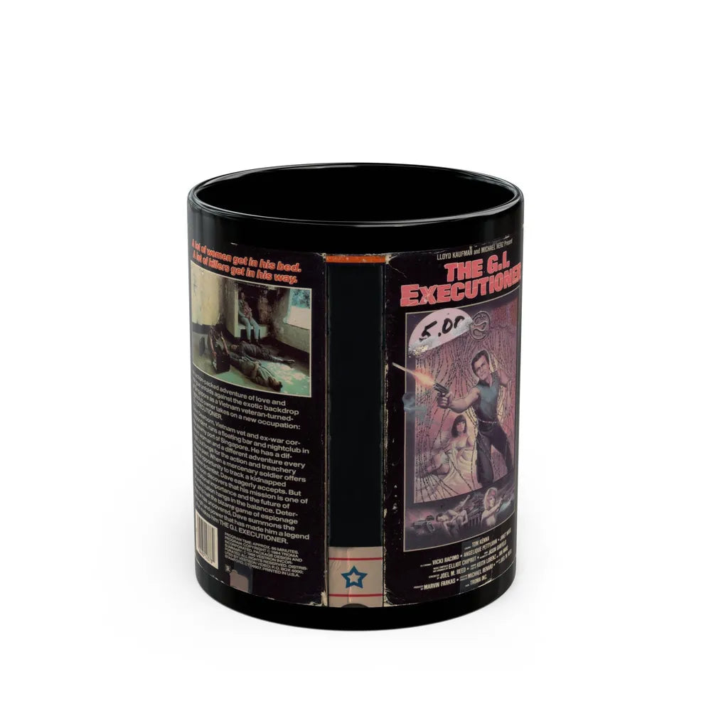THE GI EXECUTIONER (VHS COVER) - Black Coffee Mug-Go Mug Yourself