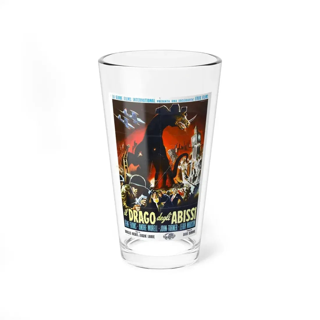 THE GIANT BEHEMOTH (ITALIAN) 1959 Movie Poster - Pint Glass 16oz 16oz - Go Mug Yourself