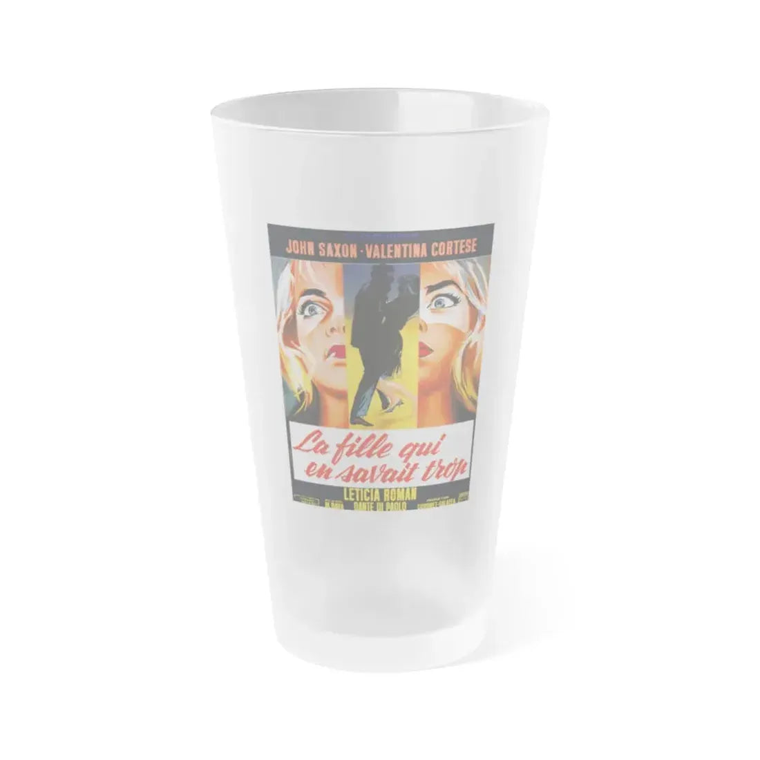 THE GIRL WHO KNEW TOO MUCH 1969 Movie Poster - Frosted Pint Glass 16oz 16oz Frosted - Go Mug Yourself