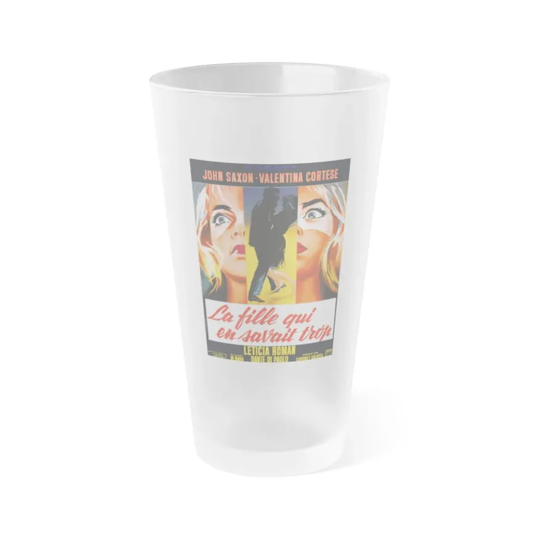 THE GIRL WHO KNEW TOO MUCH 1969 Movie Poster - Frosted Pint Glass 16oz 16oz Frosted - Go Mug Yourself