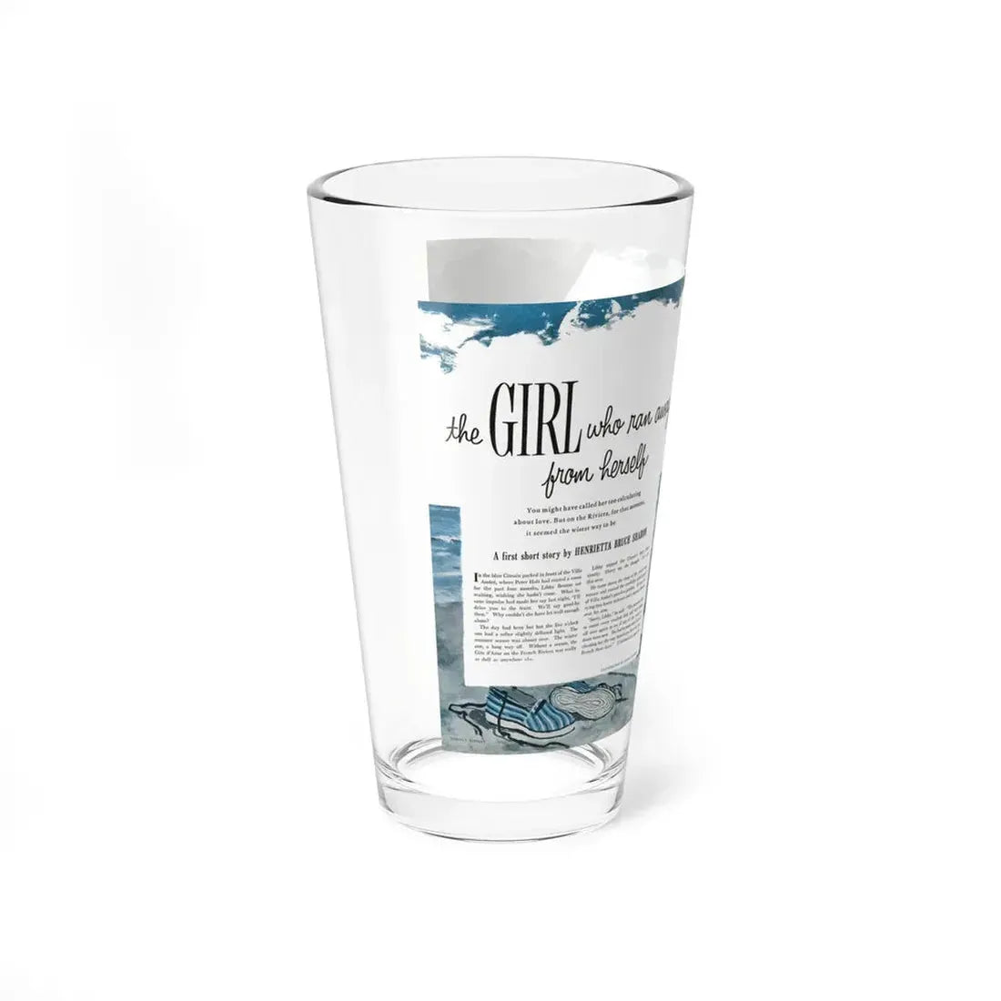 The Girl Who Run Away..., Today's Woman, April 1953 (Magazine Illustration) Pint Glass 16oz - Go Mug Yourself