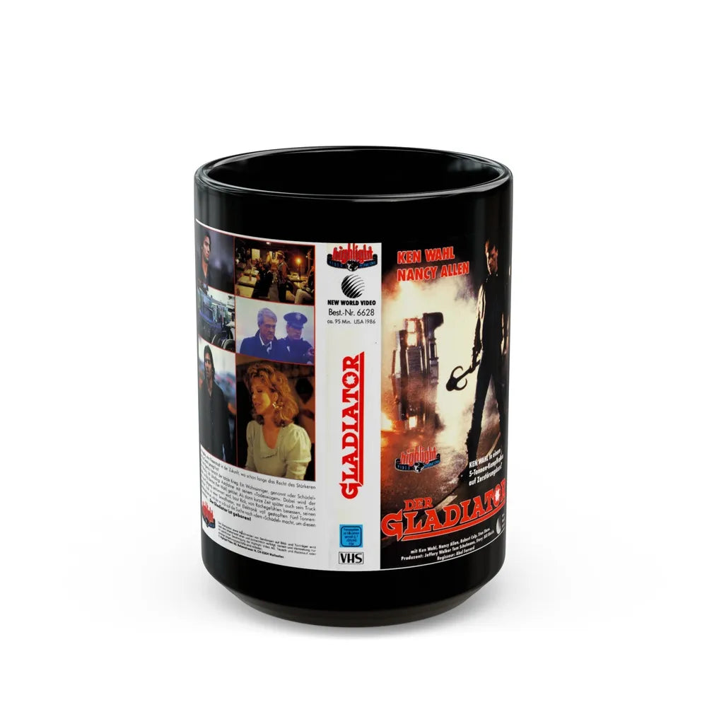 THE GLADIATOR (VHS COVER) - Black Coffee Mug-15oz-Go Mug Yourself