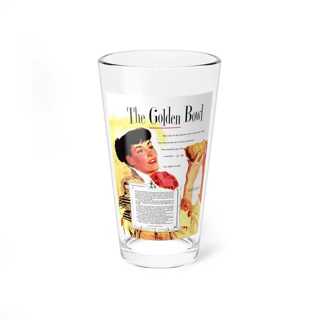 The Golden Bowl, Woman's Home Companion, May 1948 (Magazine Illustration) Pint Glass 16oz 16oz - Go Mug Yourself