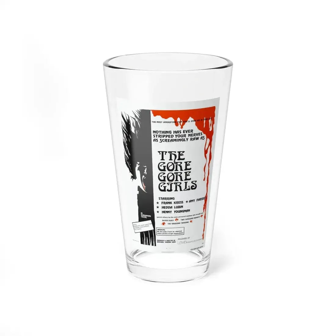 THE GORE GORE GIRLS 1972 Movie Poster - Pint Glass 16oz 16oz - Go Mug Yourself