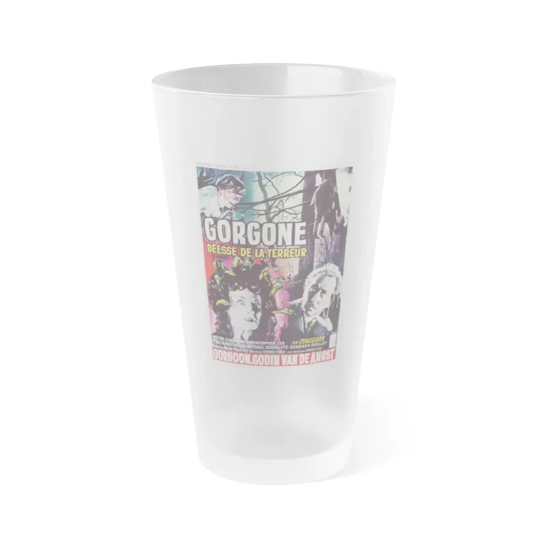 THE GORGON (BELGIAN) 1964 Movie Poster - Frosted Pint Glass 16oz Default Title - Go Mug Yourself
