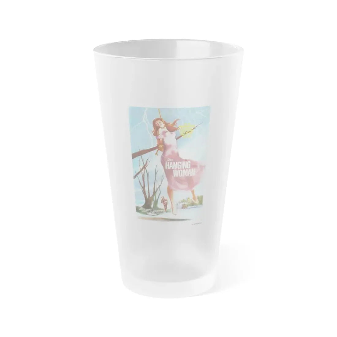 THE HANGING WOMAN 1973 Movie Poster - Frosted Pint Glass 16oz Default Title - Go Mug Yourself