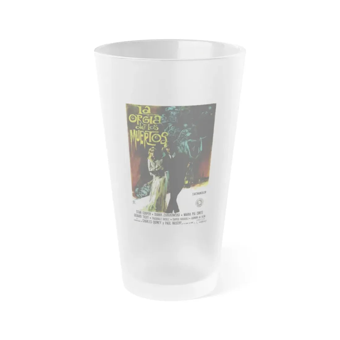 THE HANGING WOMAN (SPANISH) 1973 Movie Poster - Frosted Pint Glass 16oz Default Title - Go Mug Yourself