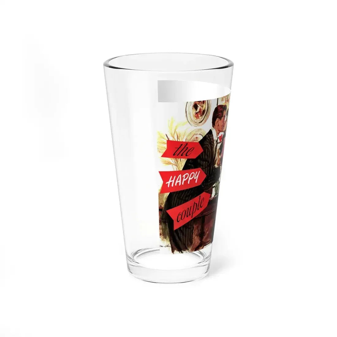 The Happy Couple, Woman's Home Companion, January 1948 (Magazine Illustration) Pint Glass 16oz - Go Mug Yourself