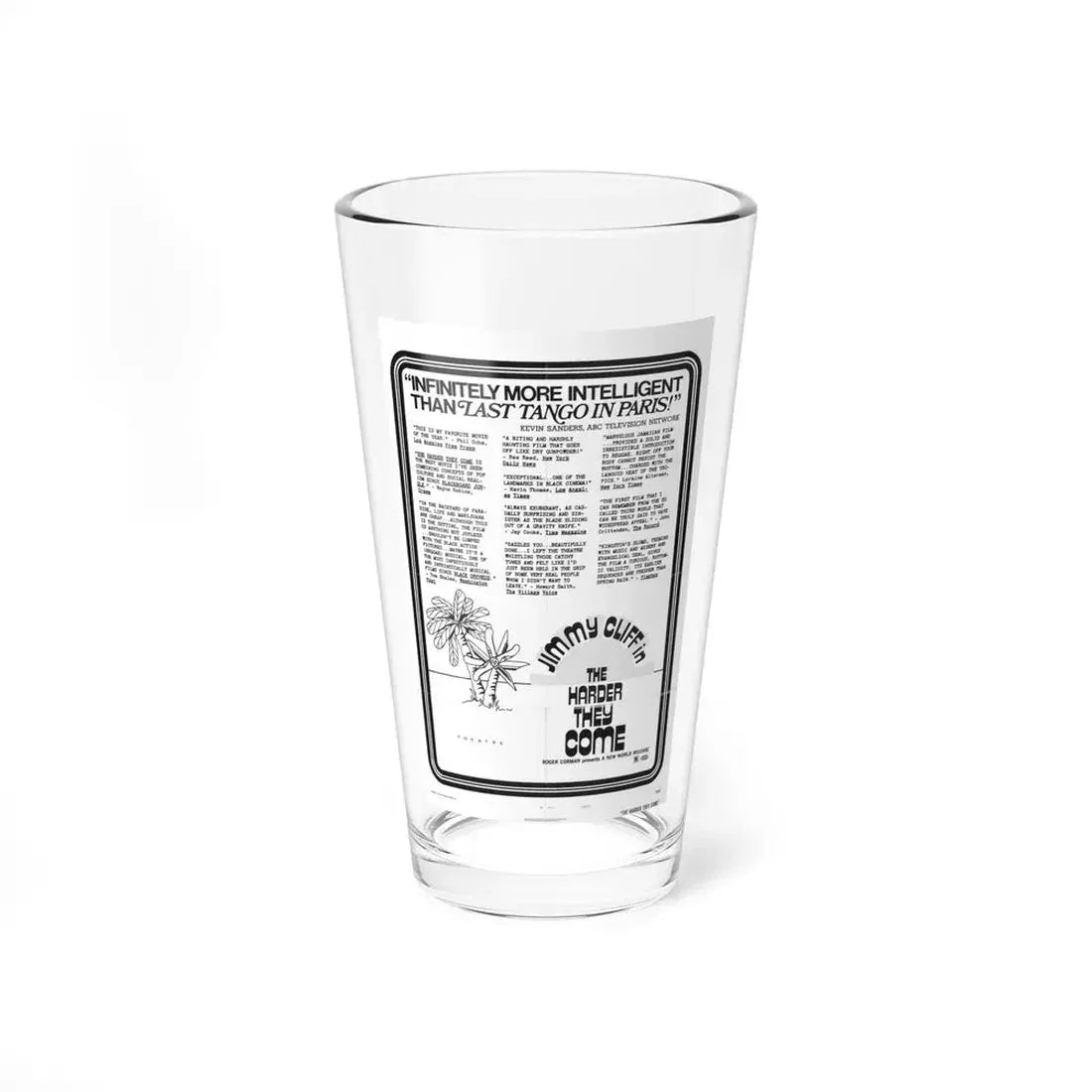 THE HARDER THEY COME (TEASER) 1972 Movie Poster - Pint Glass 16oz 16oz - Go Mug Yourself
