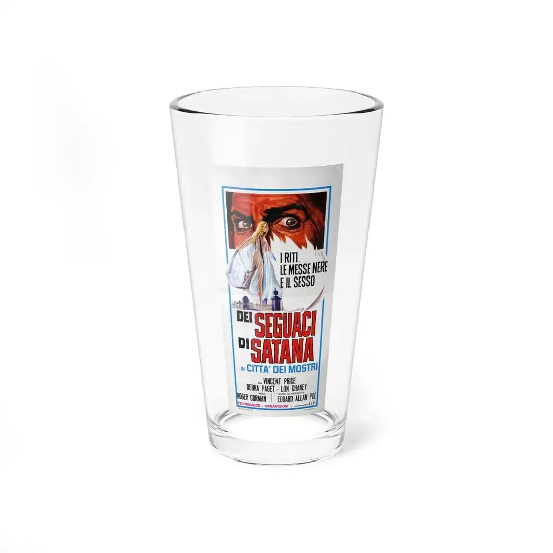 THE HAUNTED PALACE (ITALIAN) 1963 Movie Poster - Pint Glass 16oz 16oz - Go Mug Yourself