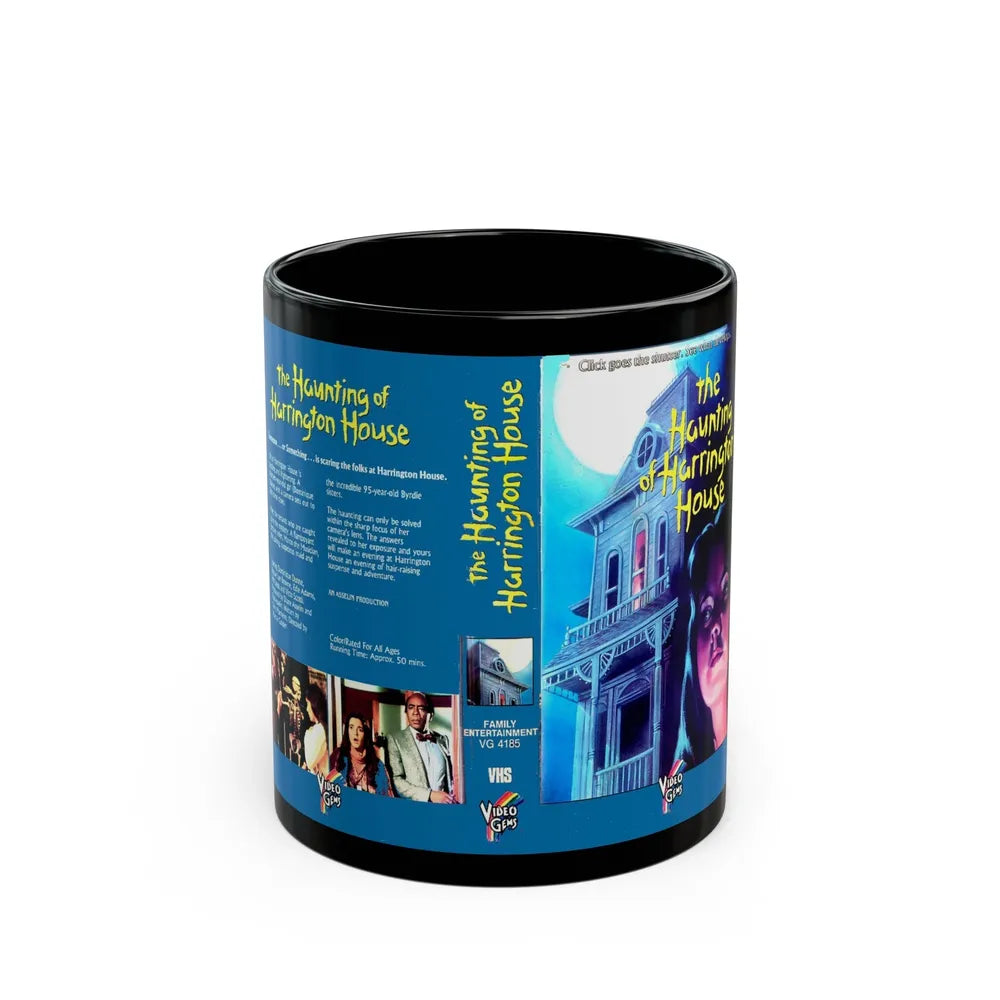 THE HAUNTING OF HARRINGTON HOUSE USA VHS (VHS COVER) - Black Coffee Mug-11oz-Go Mug Yourself
