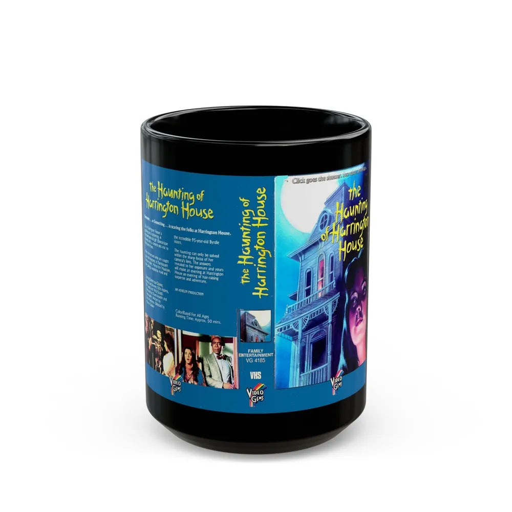THE HAUNTING OF HARRINGTON HOUSE USA VHS (VHS COVER) - Black Coffee Mug-15oz-Go Mug Yourself