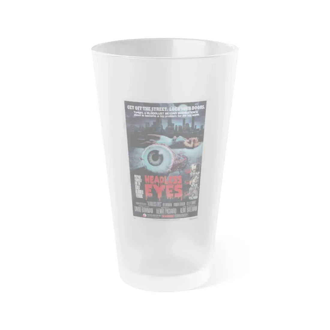 THE HEADLESS EYES 1971 Movie Poster - Frosted Pint Glass 16oz Default Title - Go Mug Yourself