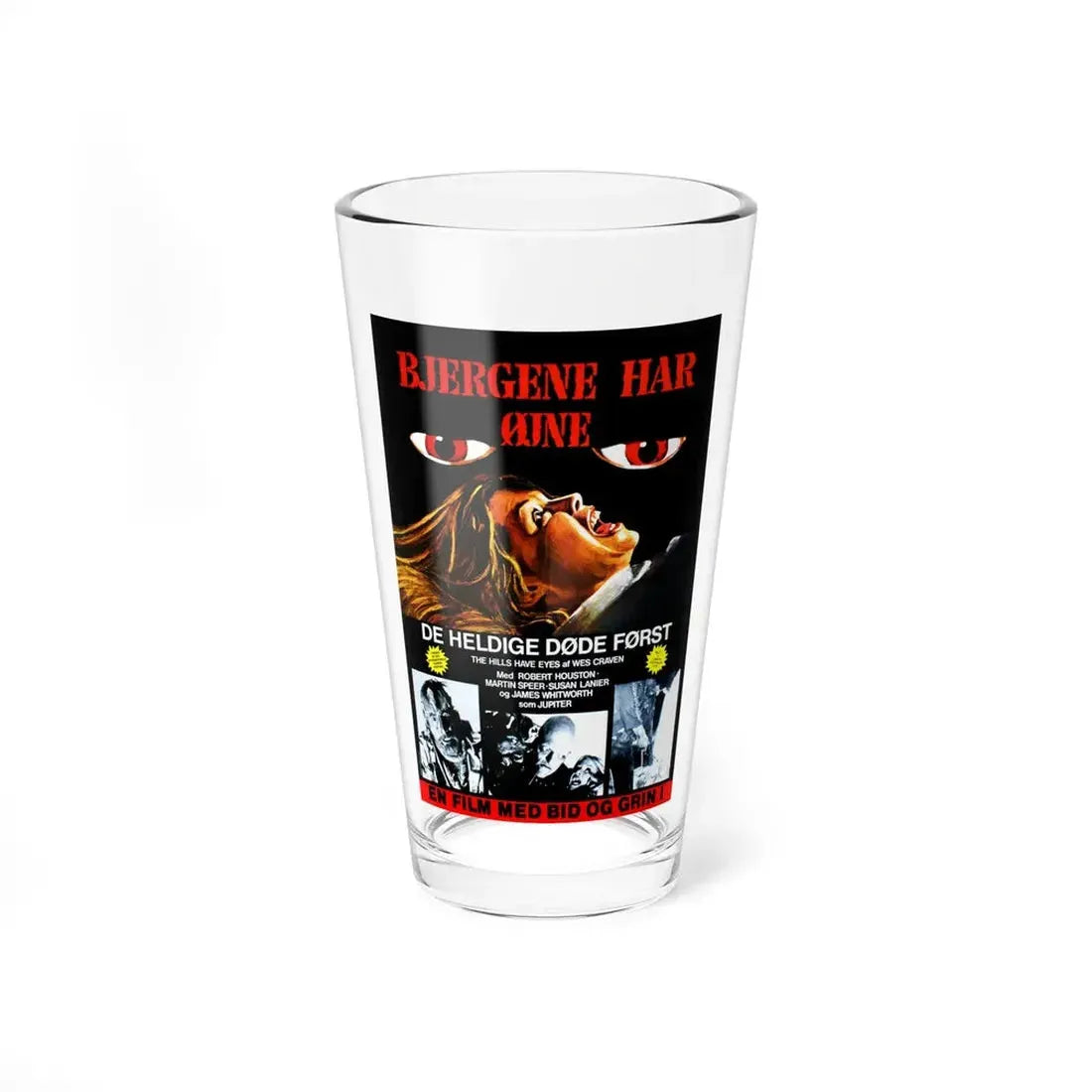 THE HILLS HAVE EYES (DANISH) 1977 Movie Poster - Pint Glass 16oz 16oz - Go Mug Yourself