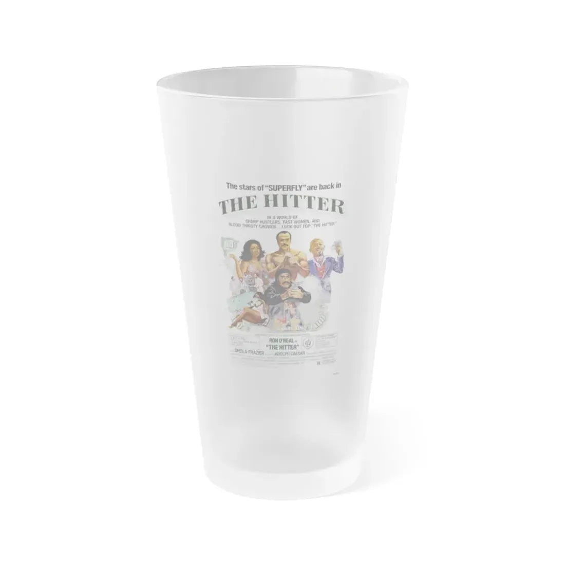 THE HITTER 1979 Movie Poster - Frosted Pint Glass 16oz 16oz Frosted - Go Mug Yourself