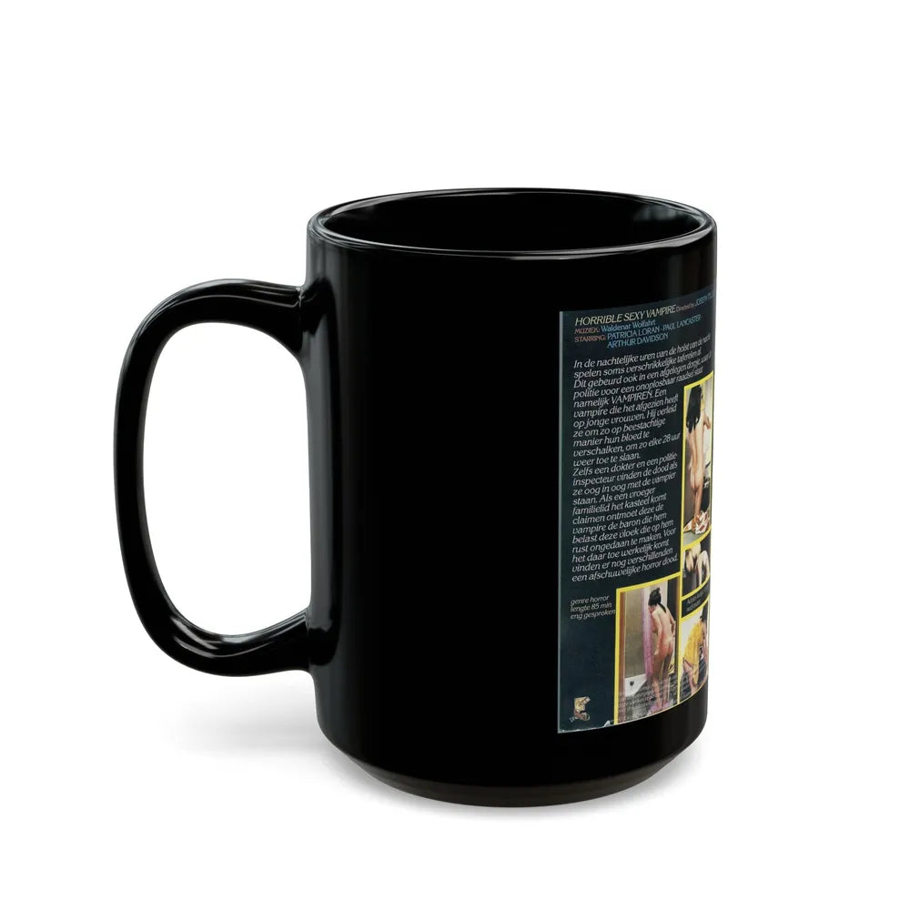 THE HORRIBLE SEXY VAMPIRE (VHS COVER) - Black Coffee Mug-Go Mug Yourself