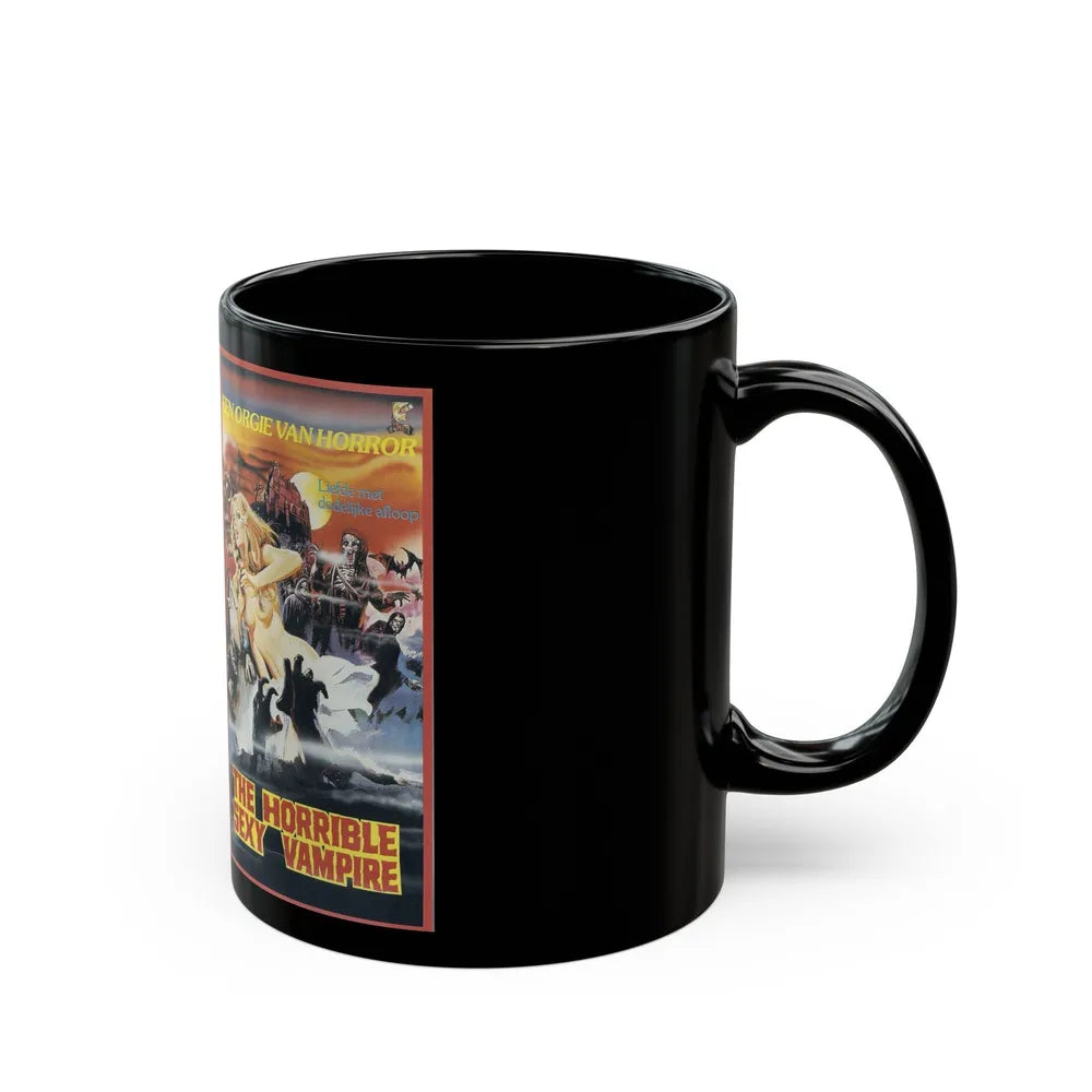 THE HORRIBLE SEXY VAMPIRE (VHS COVER) - Black Coffee Mug-Go Mug Yourself