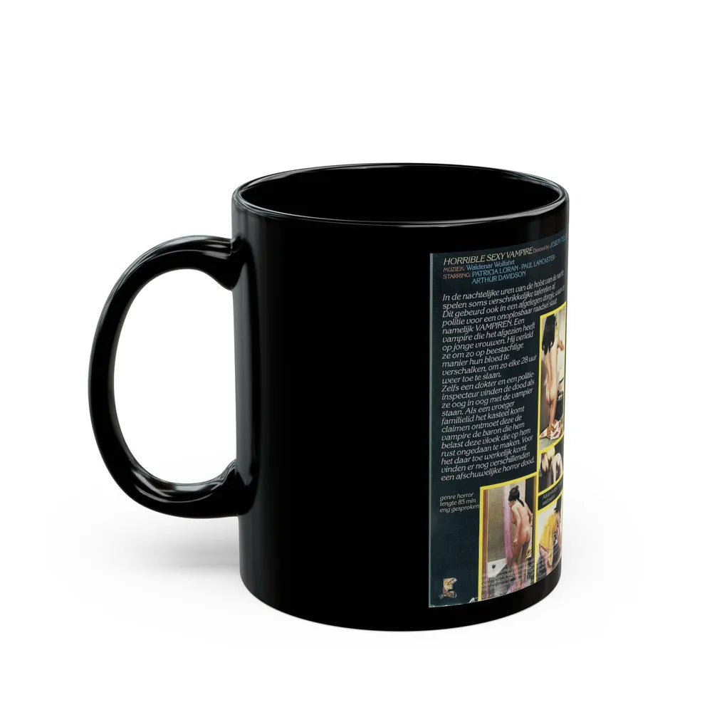 THE HORRIBLE SEXY VAMPIRE (VHS COVER) - Black Coffee Mug-Go Mug Yourself