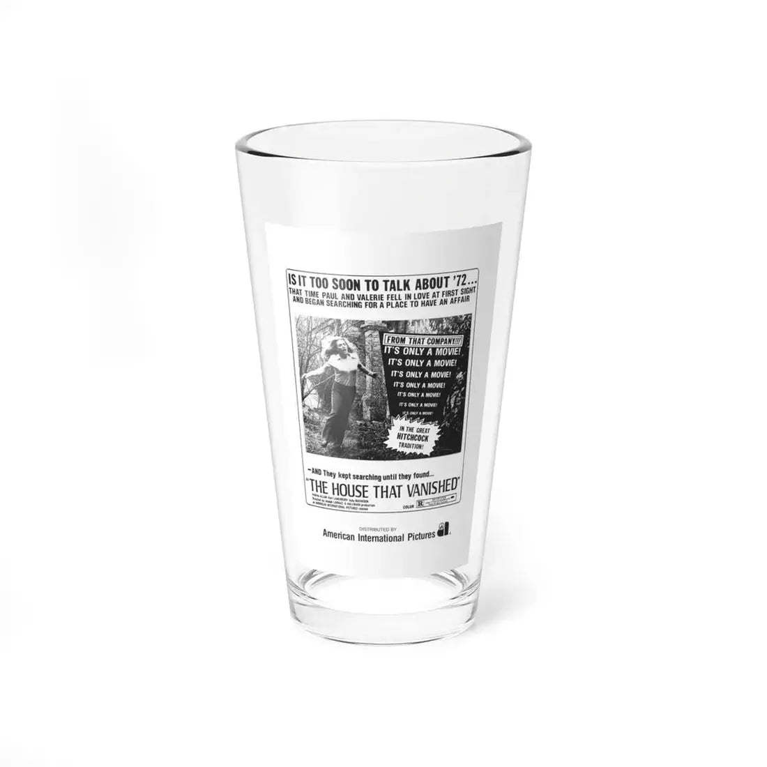 THE HOUSE THAT VANISHED 1973 Movie Poster - Pint Glass 16oz 16oz - Go Mug Yourself