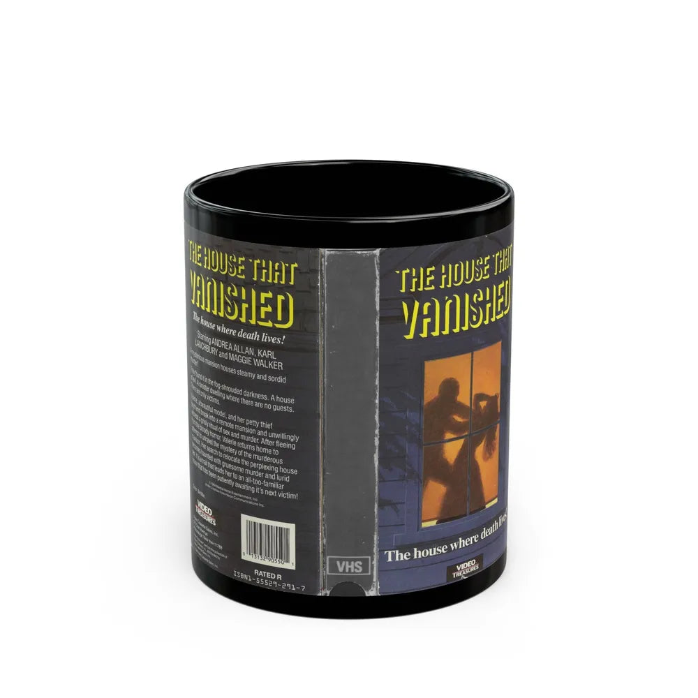 THE HOUSE THAT VANISHED (VHS COVER) - Black Coffee Mug-11oz-Go Mug Yourself