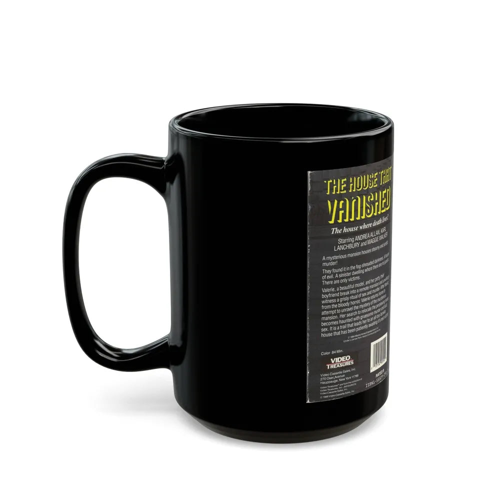 THE HOUSE THAT VANISHED (VHS COVER) - Black Coffee Mug-Go Mug Yourself