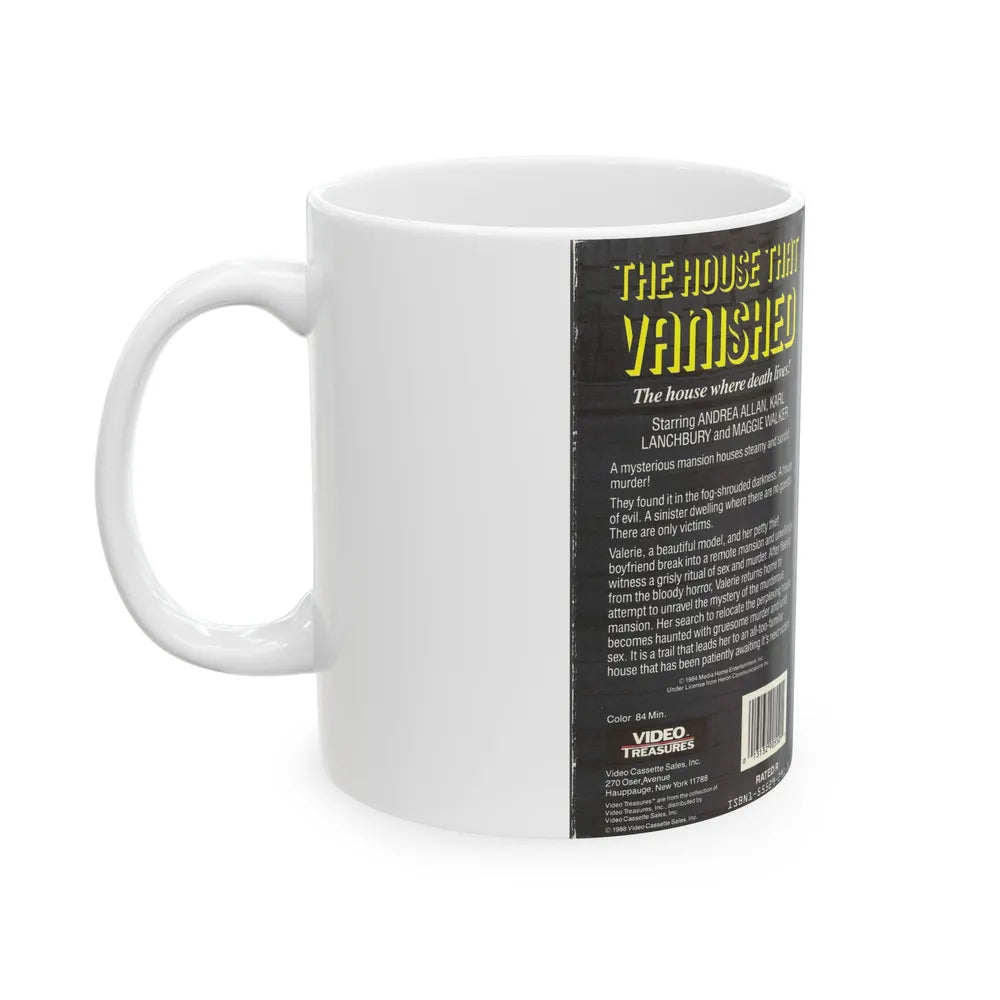 THE HOUSE THAT VANISHED (VHS COVER) - White Coffee Mug-Go Mug Yourself