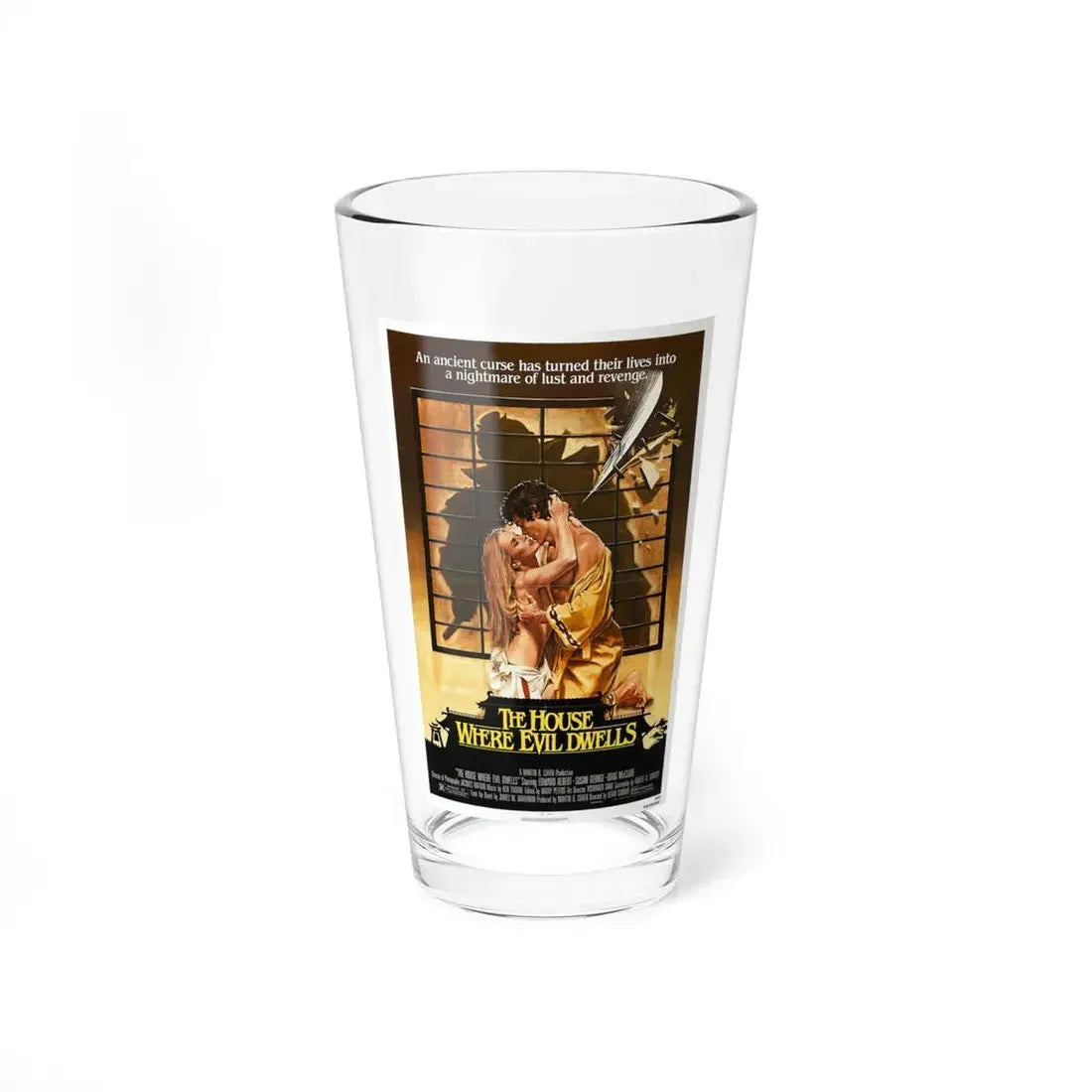 THE HOUSE WHERE EVIL DWELLS 1982 Movie Poster - Pint Glass 16oz 16oz - Go Mug Yourself