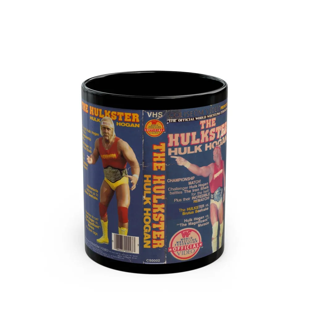 THE HULKSTER HULK HOGAN (VHS COVER) - Black Coffee Mug-11oz-Go Mug Yourself