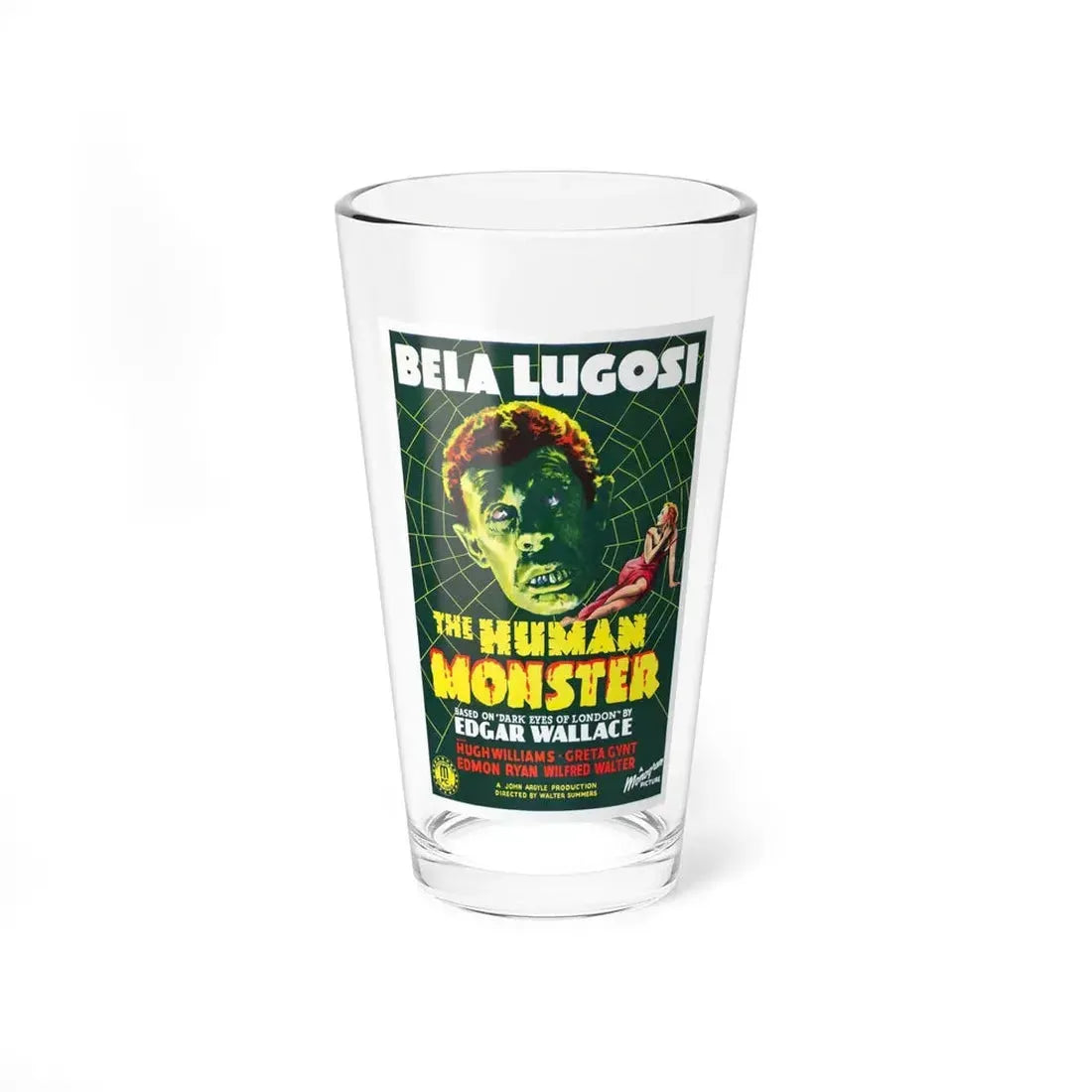 THE HUMAN MONSTER (2) 1939 Movie Poster - Pint Glass 16oz 16oz - Go Mug Yourself