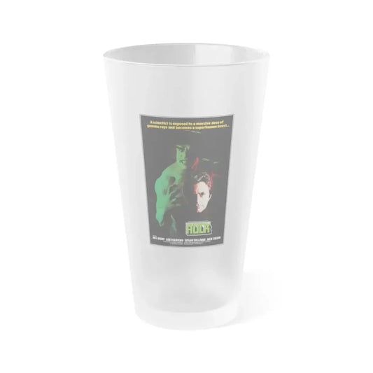 THE INCREDIBLE HULK (FERRIGNO) 1977 Movie Poster - Frosted Pint Glass 16oz 16oz Frosted - Go Mug Yourself