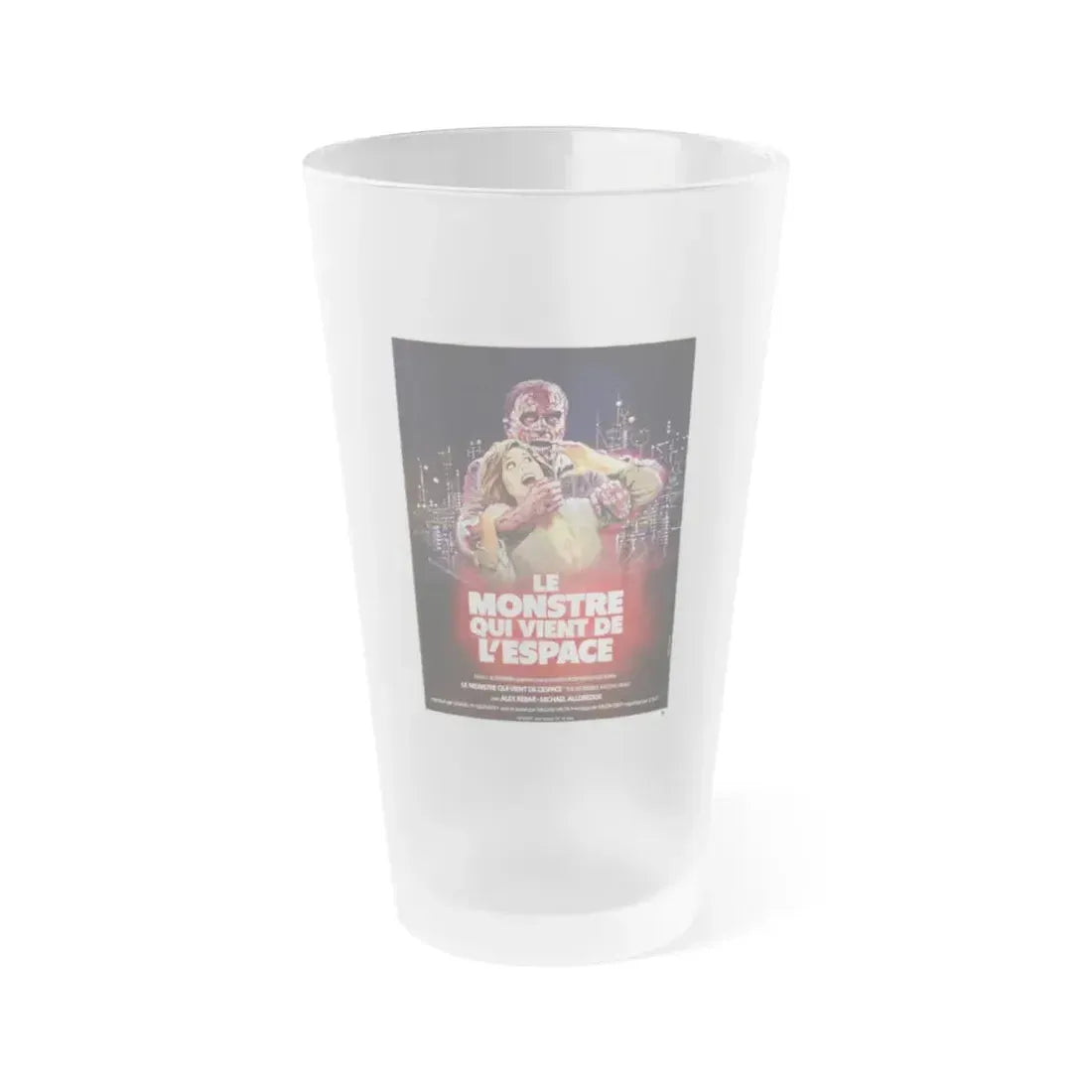 THE INCREDIBLE MELTING MAN (FRENCH) 1977 Movie Poster - Frosted Pint Glass 16oz 16oz Frosted - Go Mug Yourself