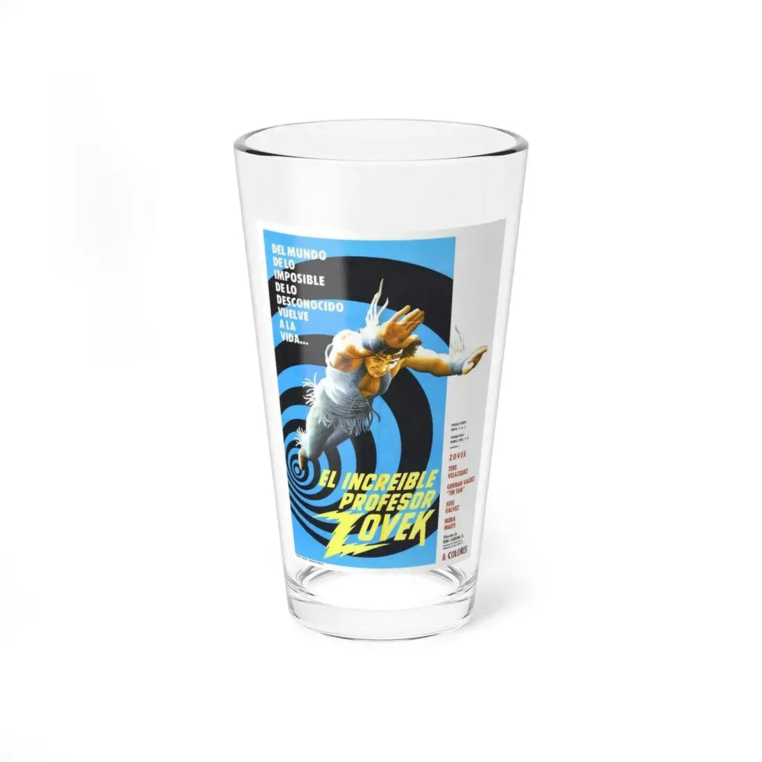 THE INCREDIBLE PROFESSOR ZOVEK 1972 Movie Poster - Pint Glass 16oz 16oz - Go Mug Yourself