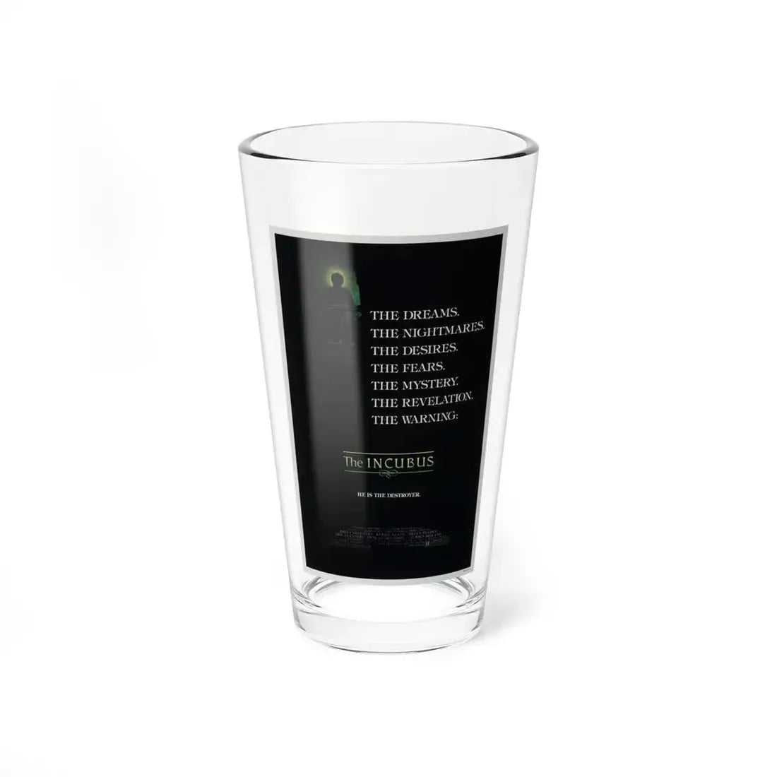 THE INCUBUS 1982 Movie Poster - Pint Glass 16oz 16oz - Go Mug Yourself